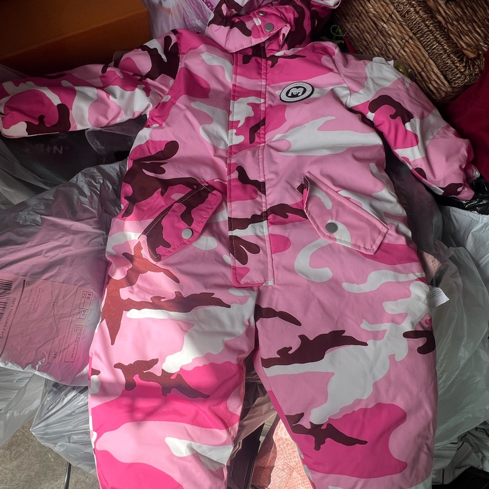 Pink Camouflage Snowsuit